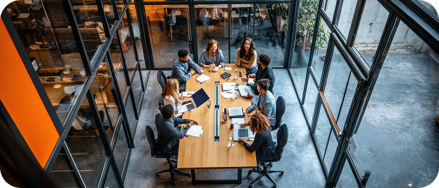 Business team meeting in a conference room